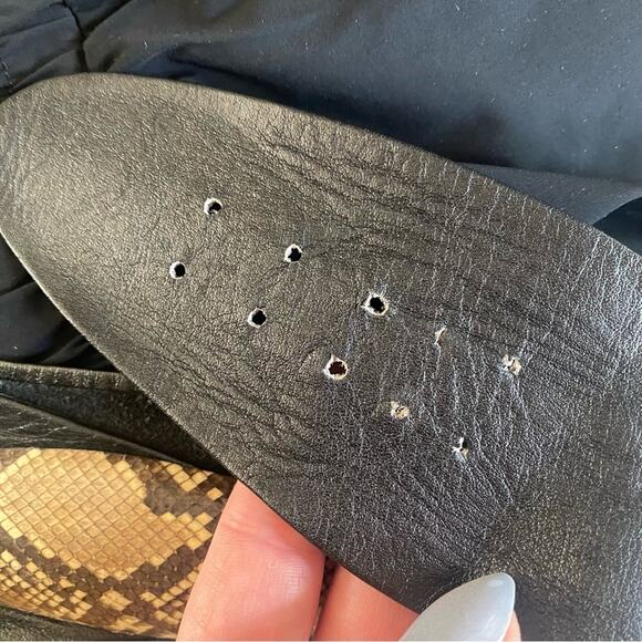 Vintage genuine snake skin/leather belt - Picture 4 of 7